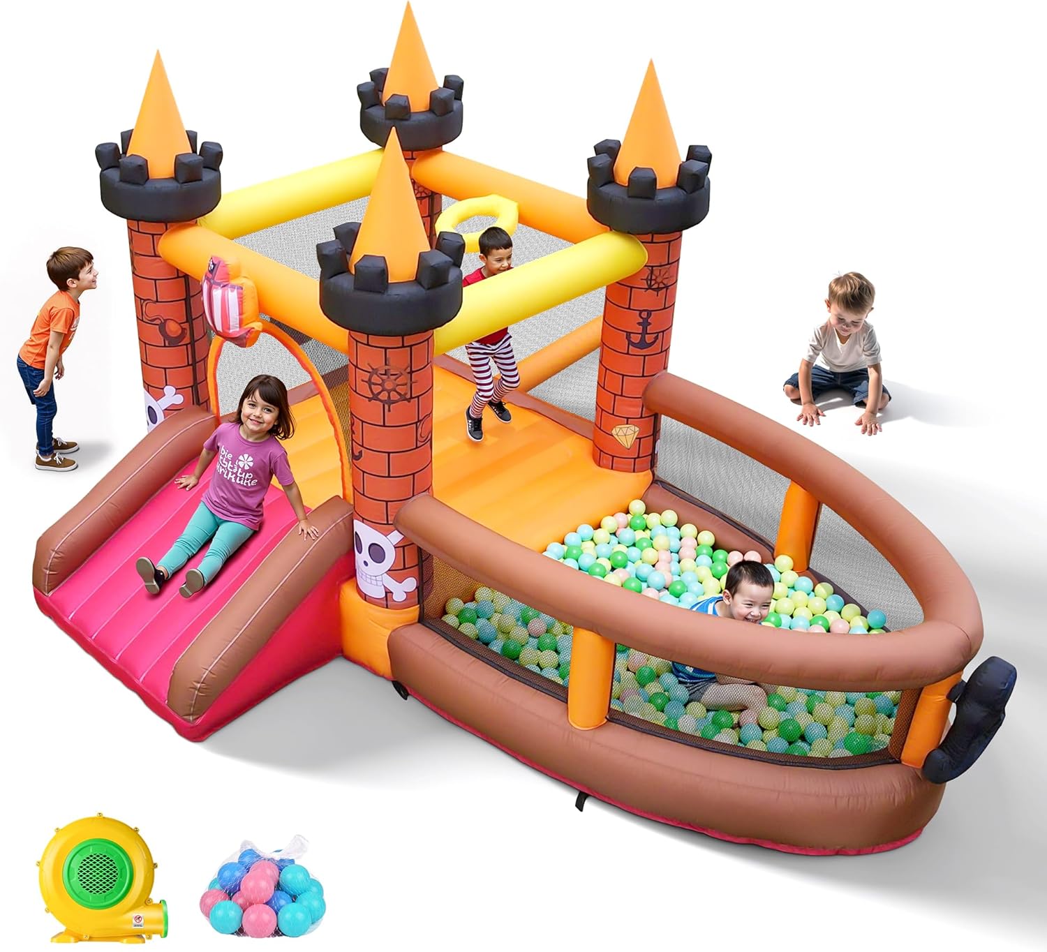 Kids Outdoor Slide - Inflatable Bounce House for Kid 3-8: