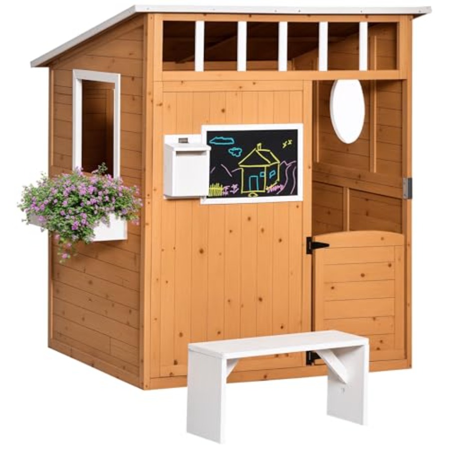 Kids Outdoor Playhouse - Outdoor Wooden Playhouse For Kids With