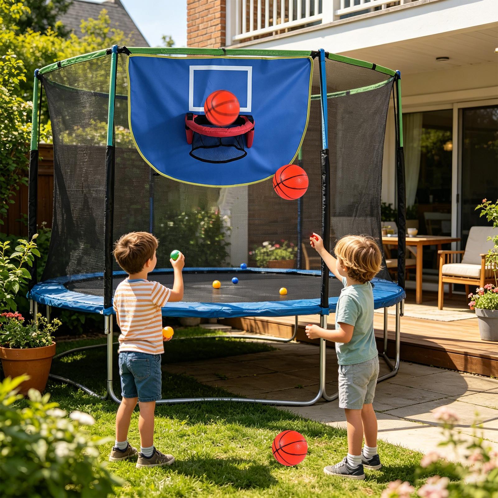 Kids Indoor Outdoor Trampoline - Trampoline Hoop with Pump & 3