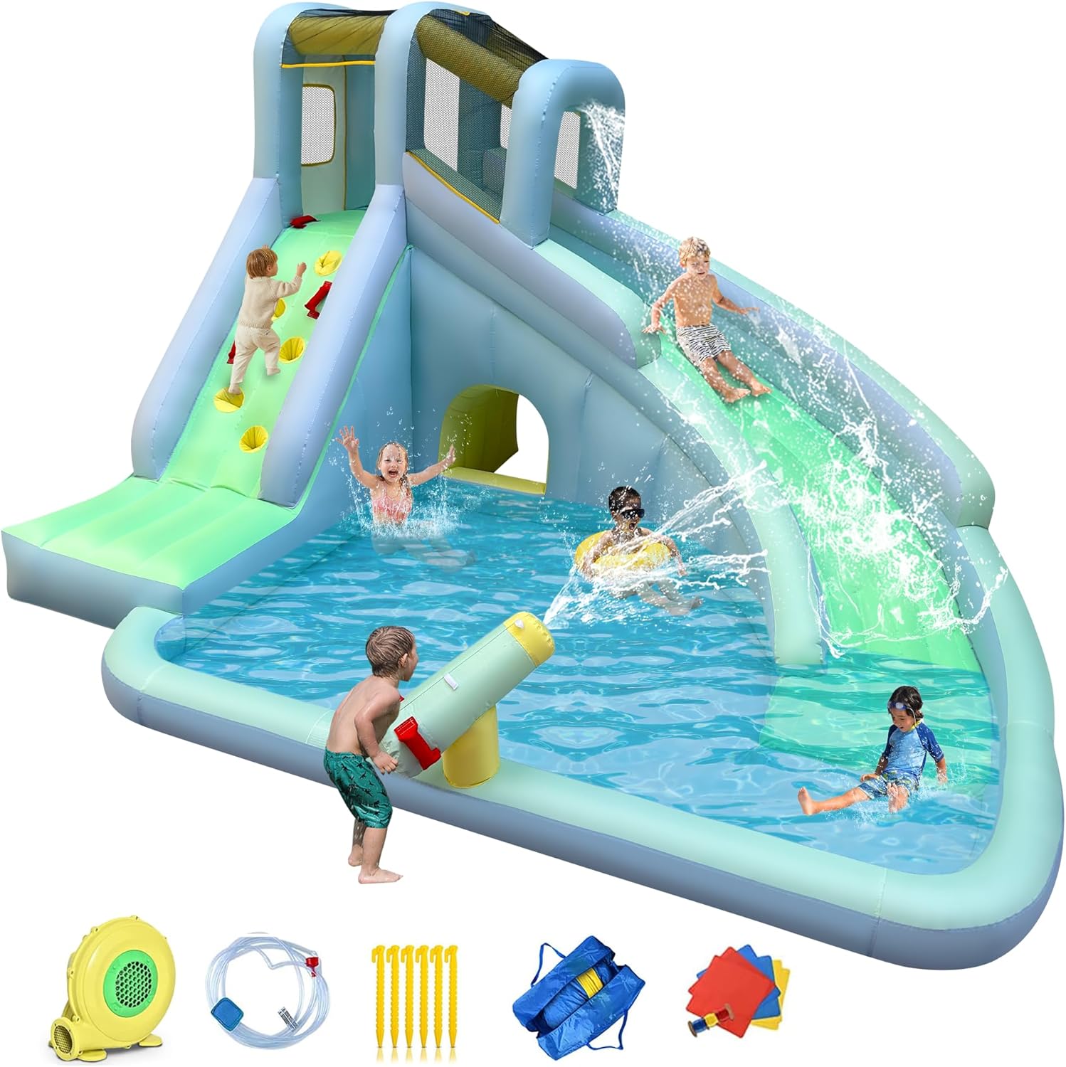 6-in-1 Inflatable Kids Bounce  - Kids Outdoor Climbing 评论和价格