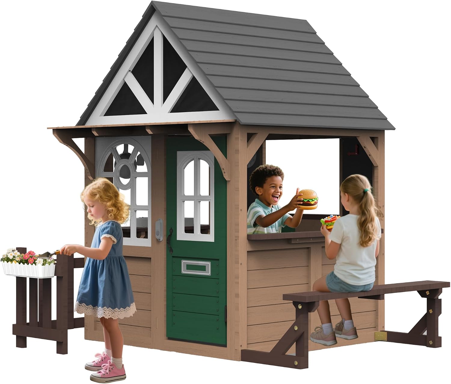 Seizeen Outdoor Play House for - Kids Outdoor Playhouse 评论和价格