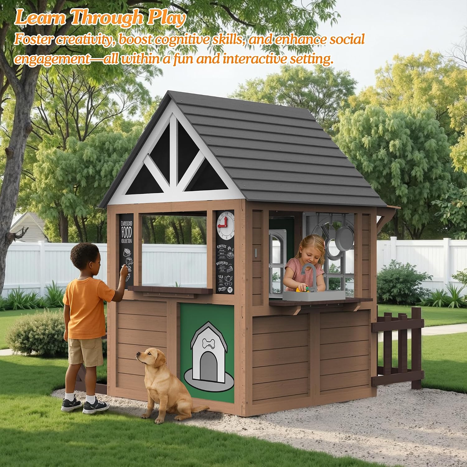 Seizeen Outdoor Play House for - Kids Outdoor Playhouse 评论和价格