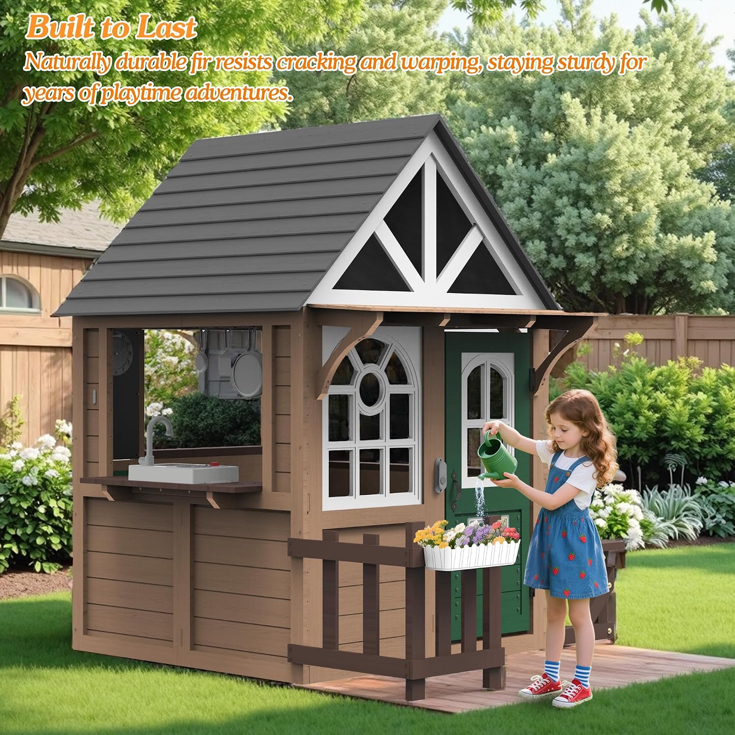 Seizeen Outdoor Play House for - Kids Outdoor Playhouse 评论和价格