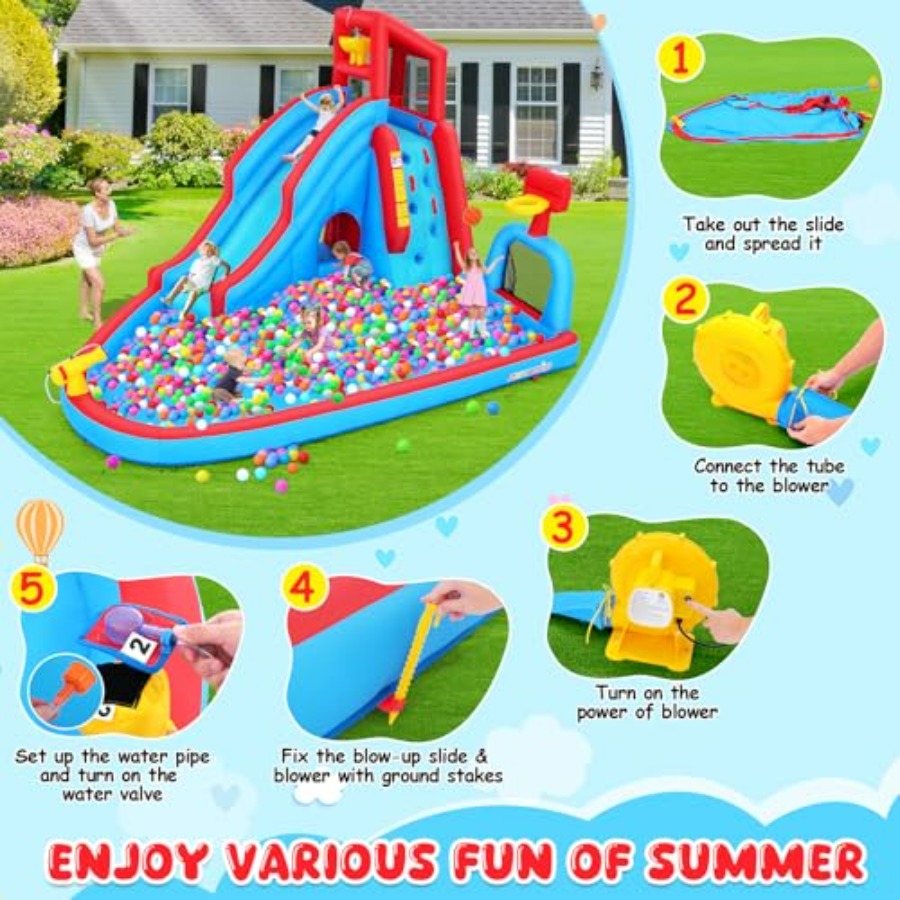 Backyard outdoor water slide i - Kids Outdoor Climbing 评论和价格