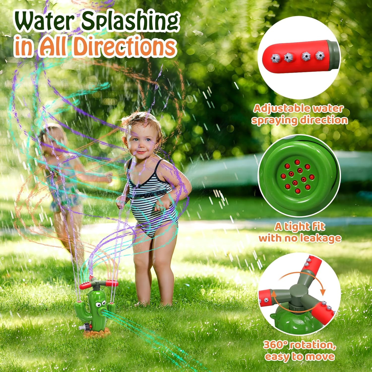 Water Spray Toy Cactus Sprinkl - Sprinkler Splash Pad 评论和价格
