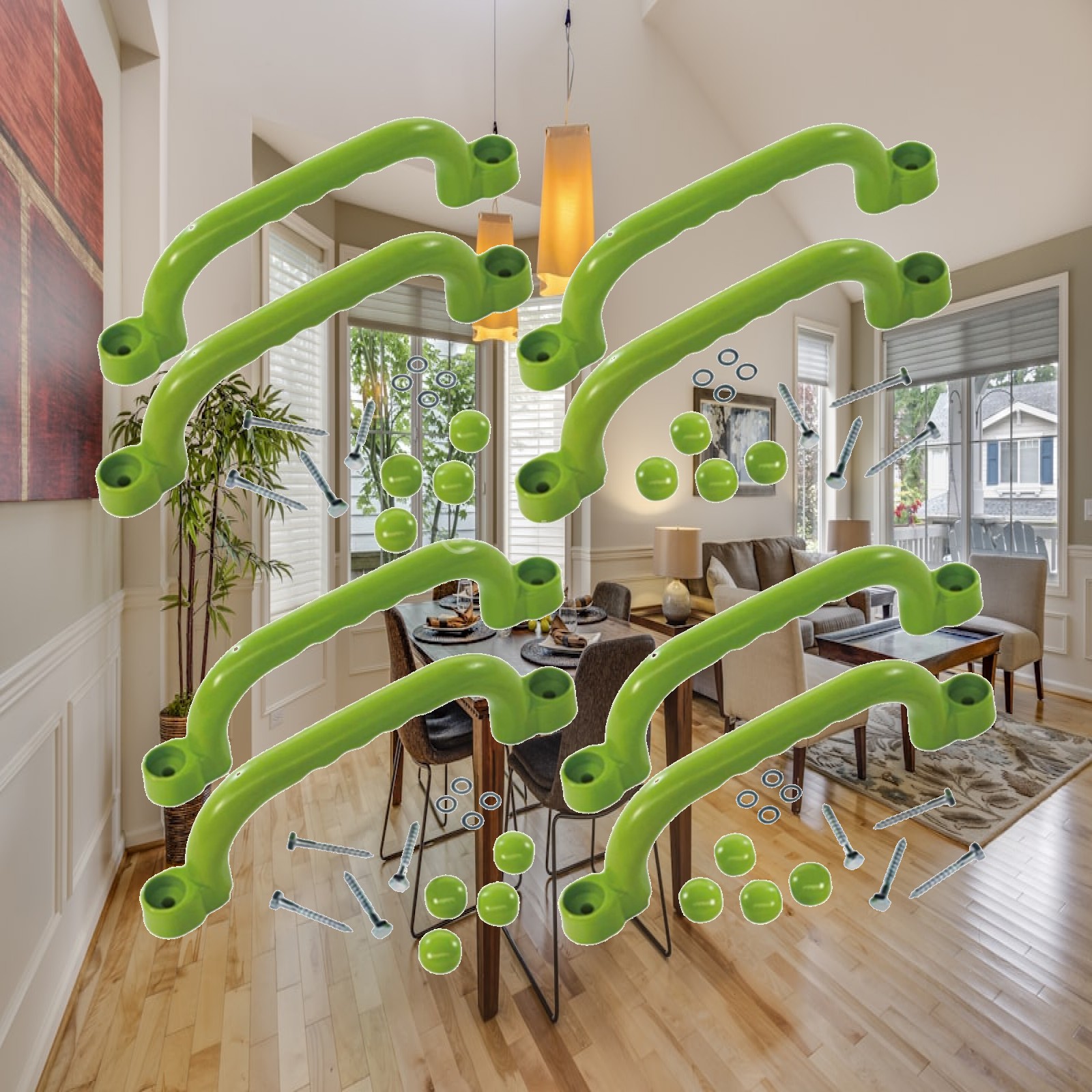 8x Climbing Handles Children G - Kids Outdoor Treehouse 评论和价格