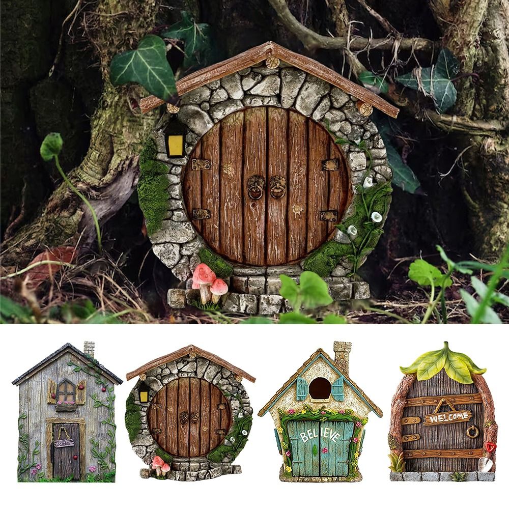 Engraved Design Wooden Miniatu - Kids Outdoor Fairy Garden 评论和价格