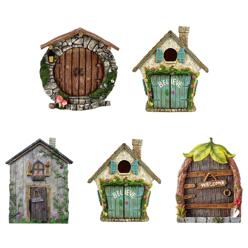 Engraved Design Wooden Miniatu - Kids Outdoor Fairy Garden 评论和价格