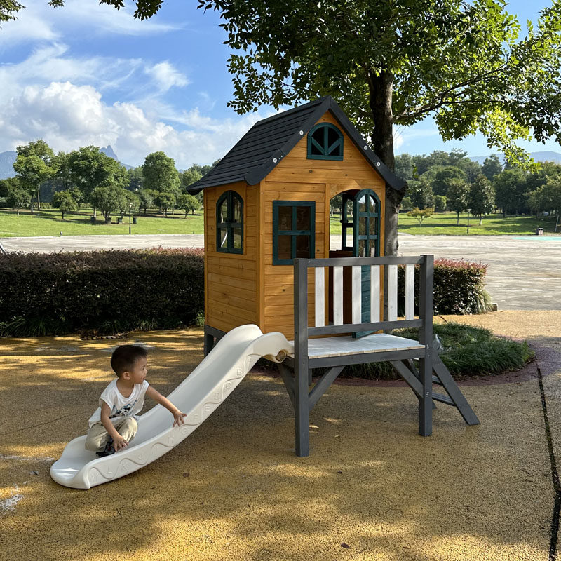 Outdoor large slide kids woode - Kids Outdoor Treehouse 评论和价格