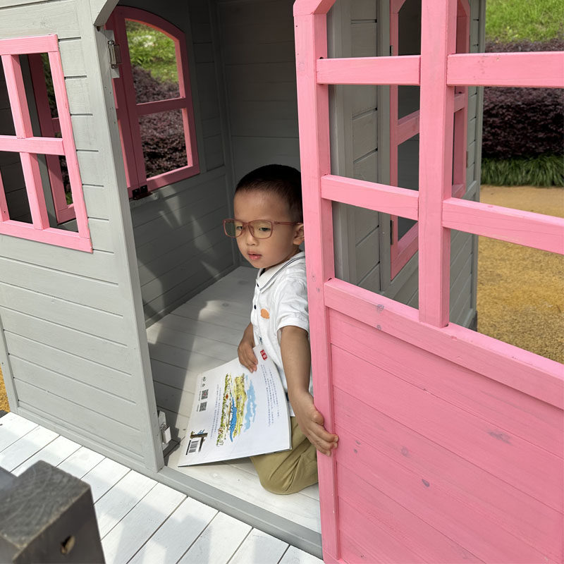 Outdoor large slide kids woode - Kids Outdoor Treehouse 评论和价格