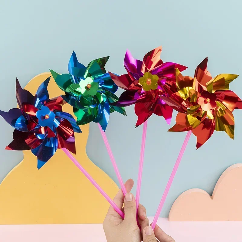 50Pcs Sequin Windmill Pinwheel - Outdoor Kids In An Indoor World 评论和价格