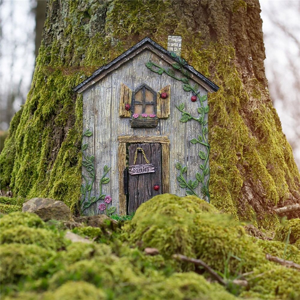 Engraved Design Wooden Miniatu - Kids Outdoor Fairy Garden 评论和价格