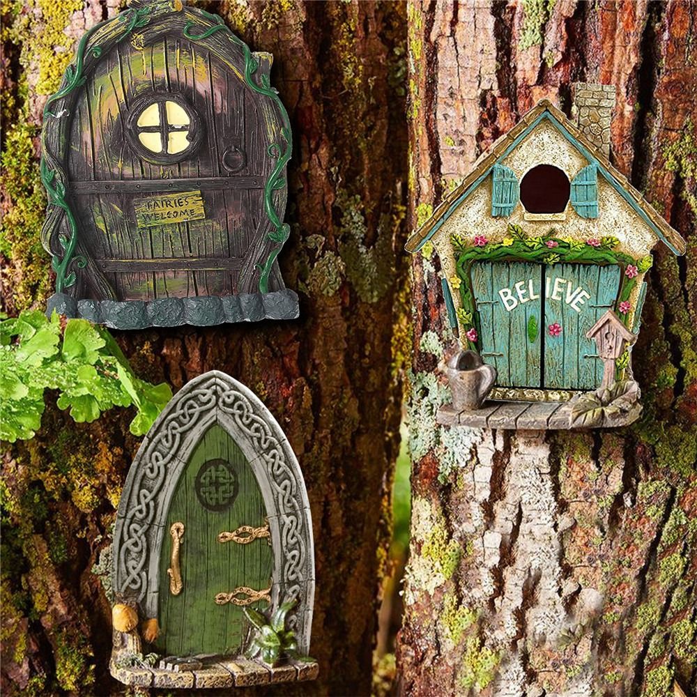 Engraved Design Wooden Miniatu - Kids Outdoor Fairy Garden 评论和价格