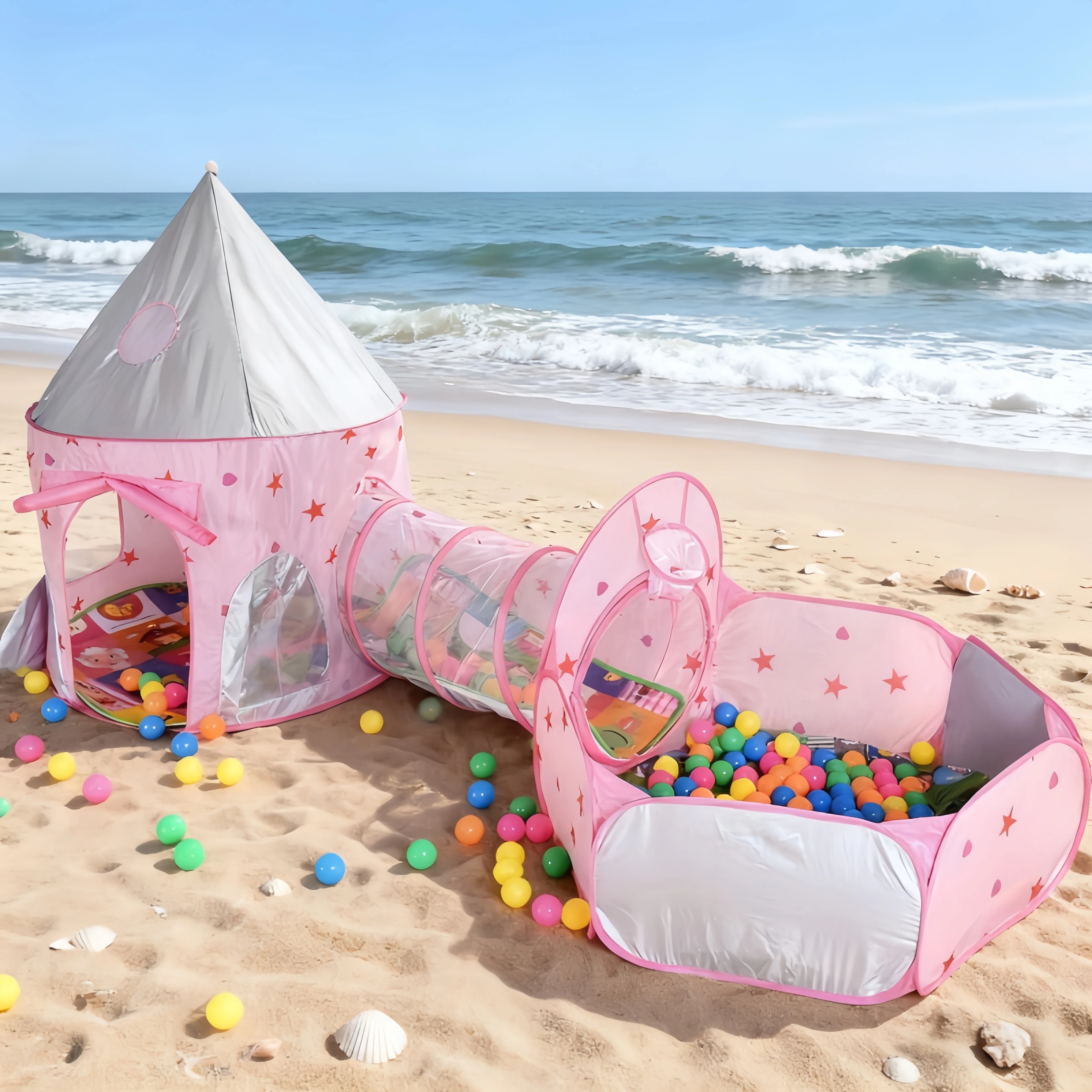 3 in 1 Kids Tent House Portabl - Outdoor Kids In An Indoor World 评论和价格