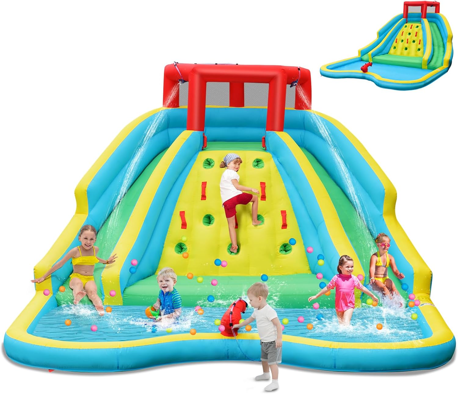 Giant Inflatable Water Slide f - Kids Outdoor Climbing 评论和价格