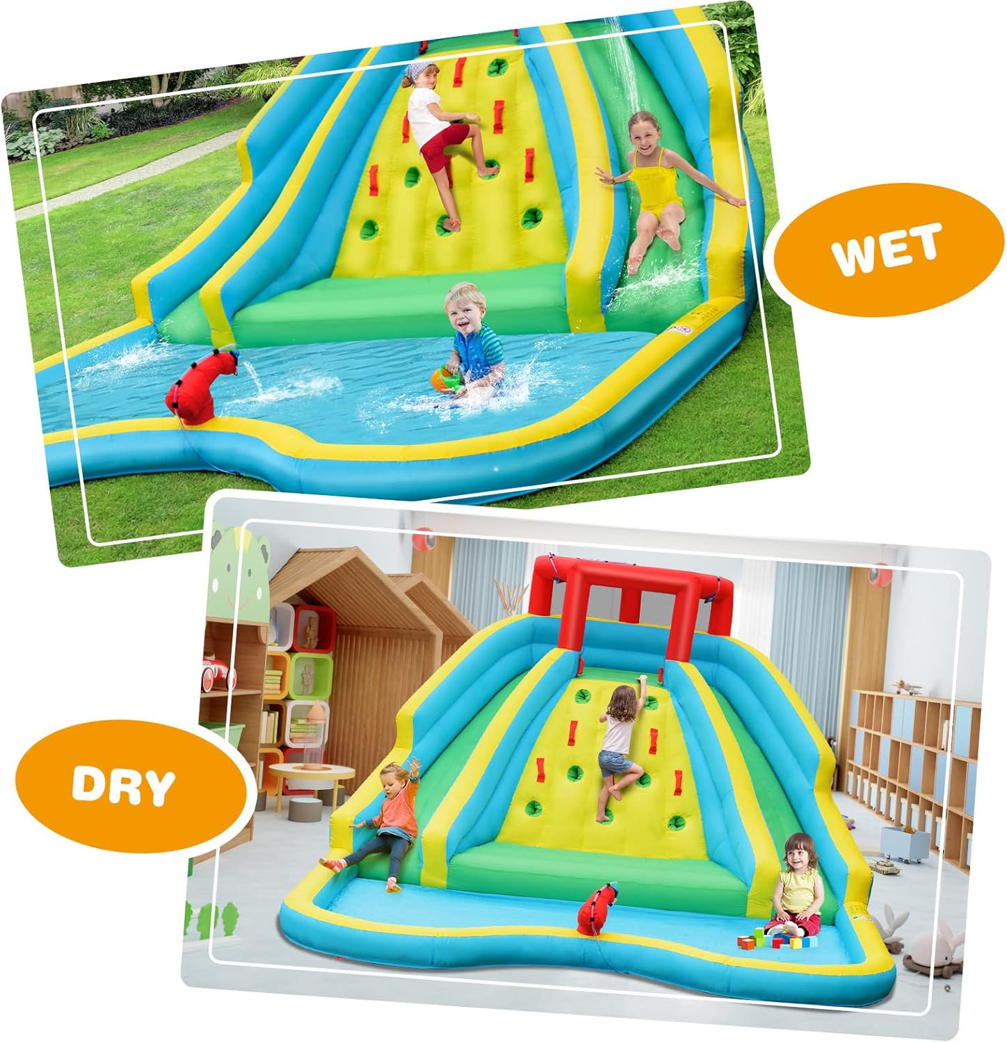 Giant Inflatable Water Slide f - Kids Outdoor Climbing 评论和价格