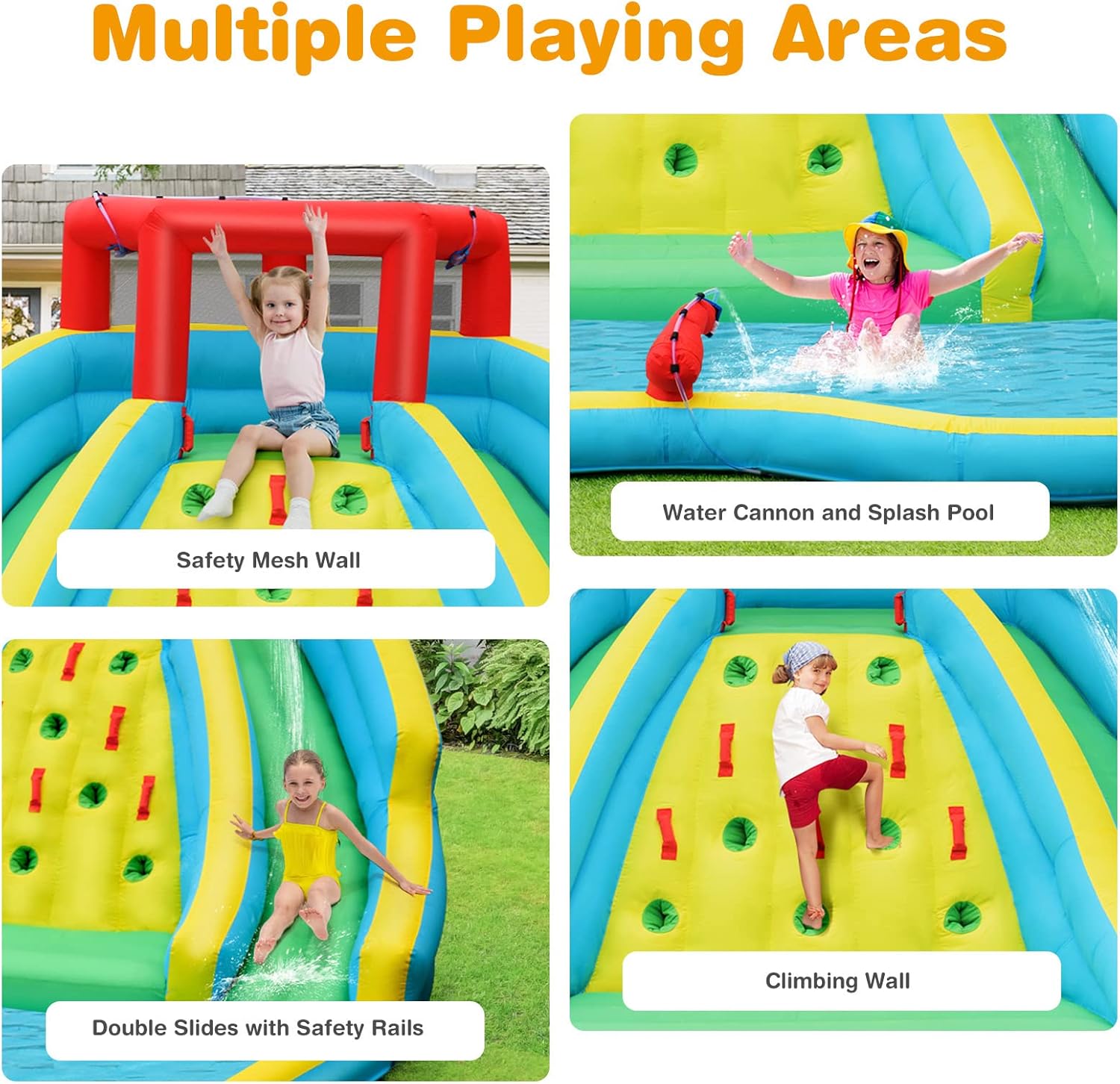 Giant Inflatable Water Slide f - Kids Outdoor Climbing 评论和价格