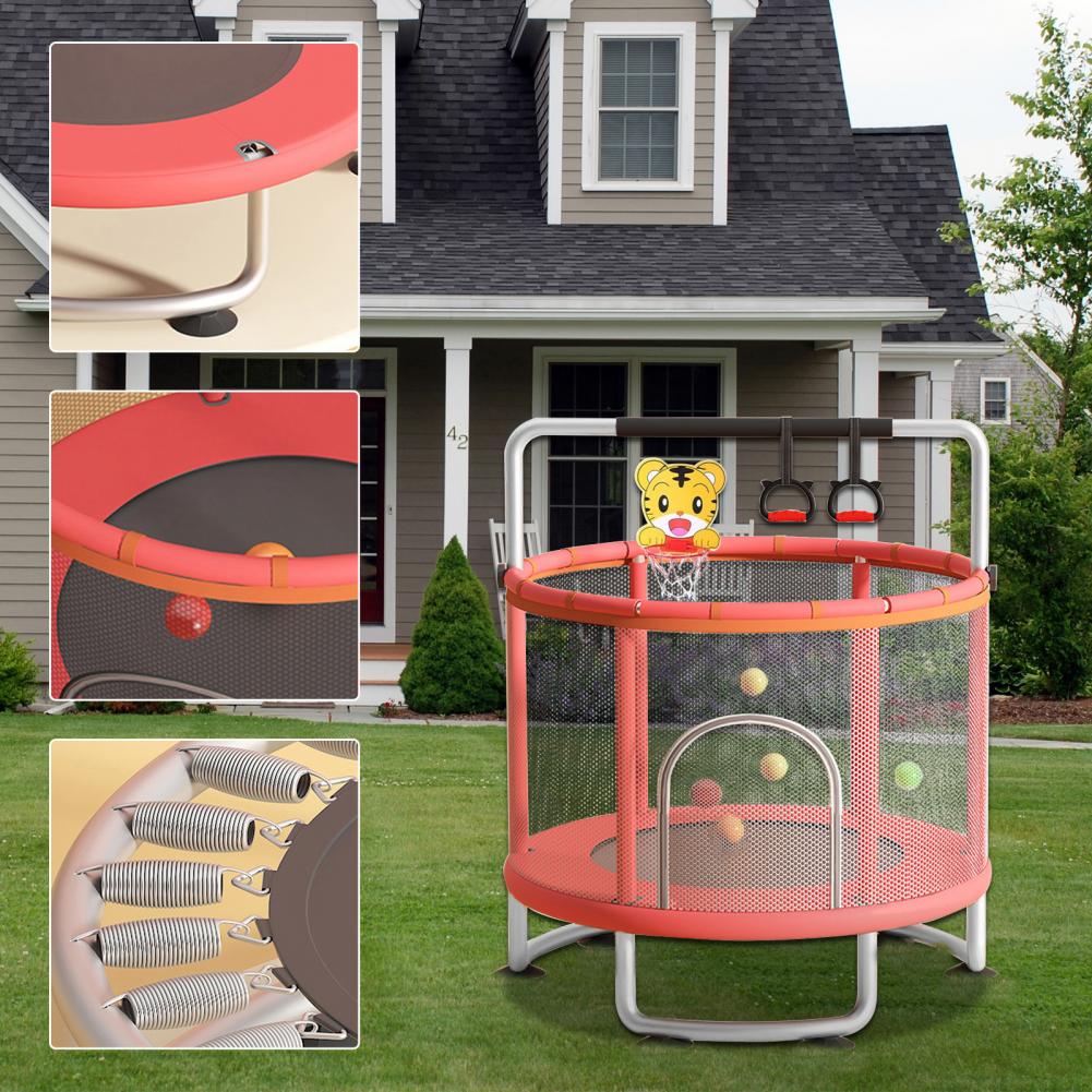 Kids Trampoline, Adjustable Ba - Kids Indoor Outdoor Trampoline 评论和价格