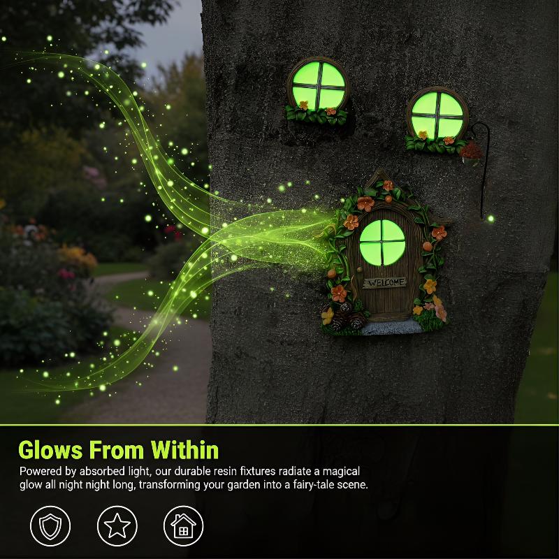 Fairy Door Windows for Trees   - Kids Outdoor Fairy Garden 评论和价格