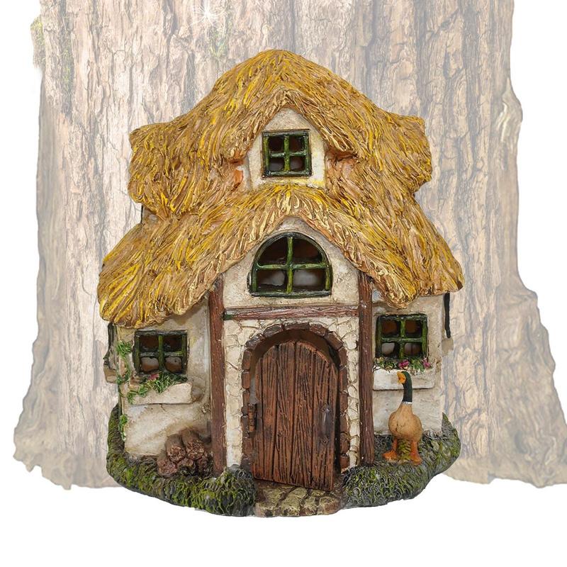 Fairy Garden House Wooden Tree - Kids Outdoor Fairy Garden 评论和价格