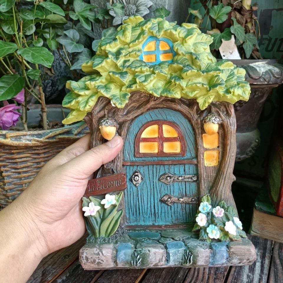 Wooden Miniature Fairy Gnome E - Kids Outdoor Fairy Garden 评论和价格