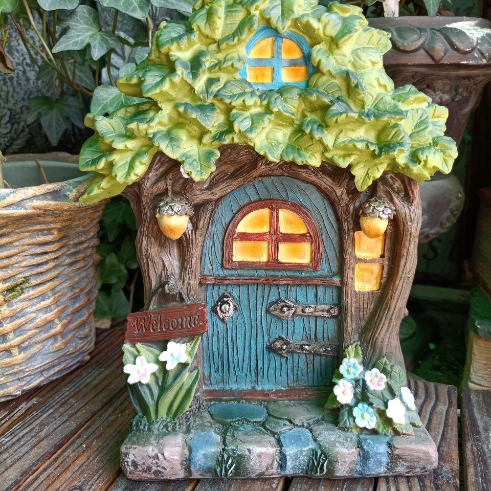 Wooden Miniature Fairy Gnome E - Kids Outdoor Fairy Garden 评论和价格