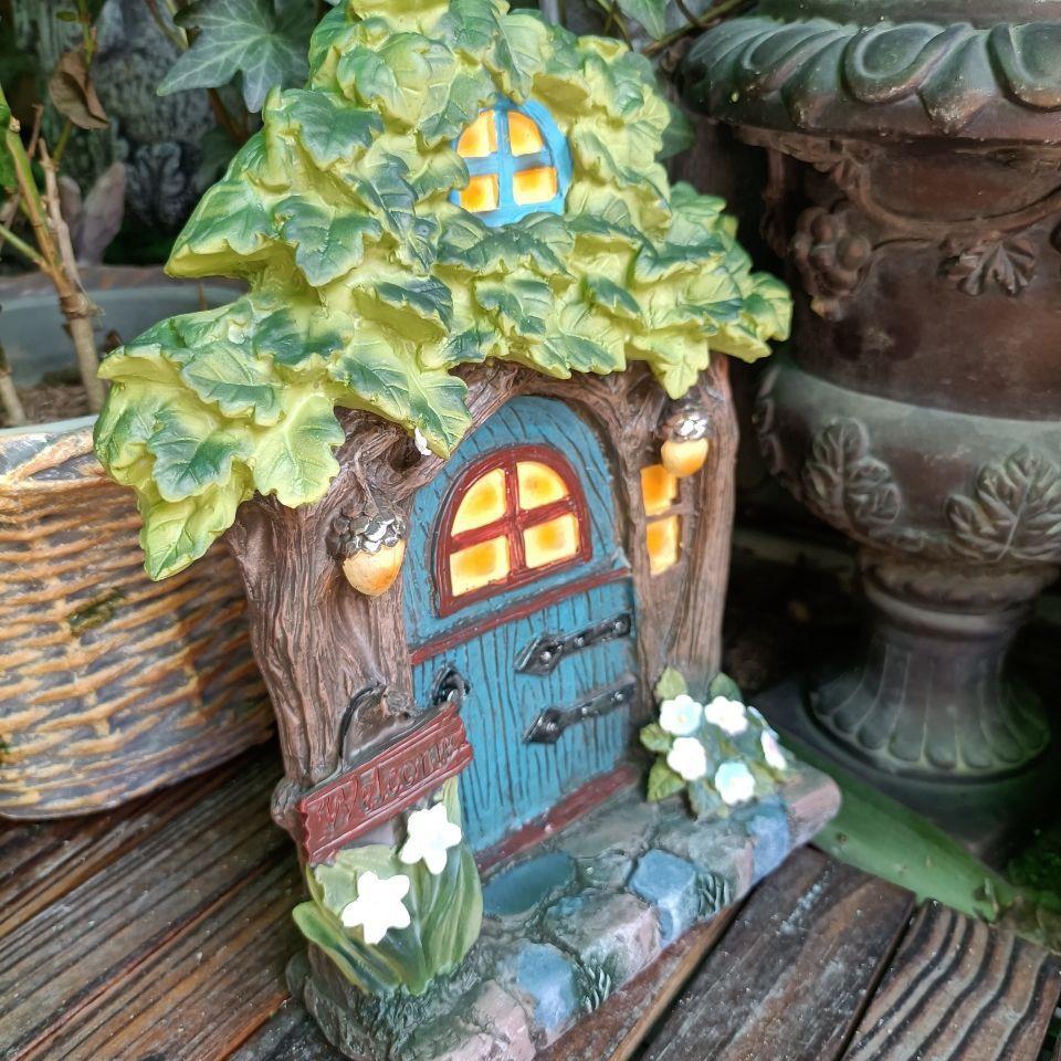 Wooden Miniature Fairy Gnome E - Kids Outdoor Fairy Garden 评论和价格