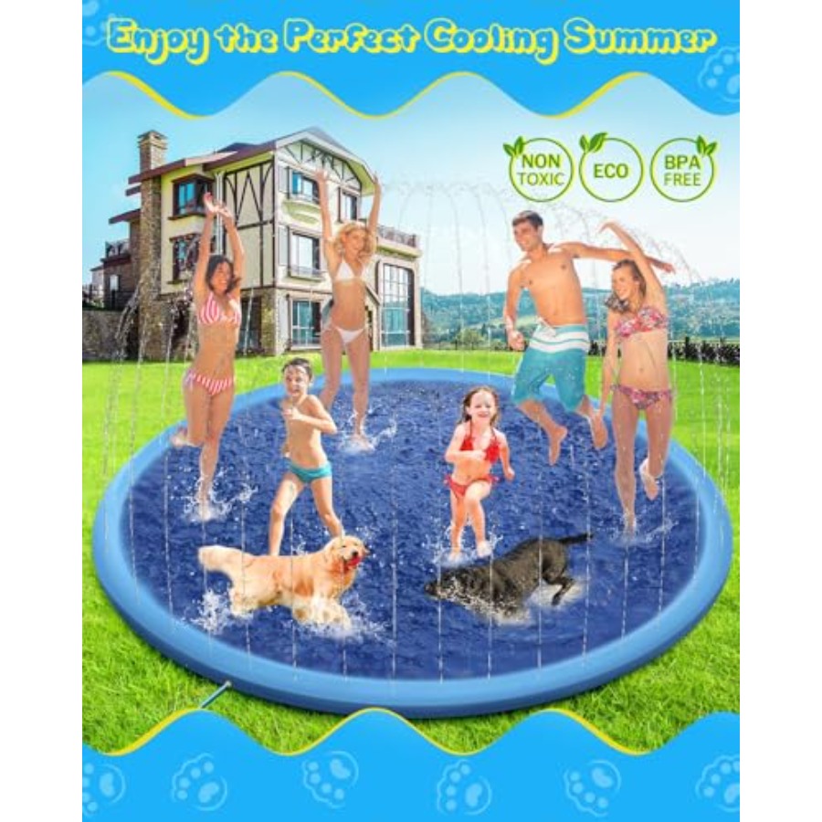 Outdoor splash pad for kids an - Sprinkler Splash Pad 评论和价格