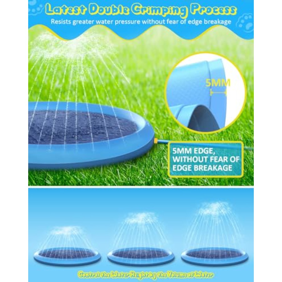 Outdoor splash pad for kids an - Sprinkler Splash Pad 评论和价格