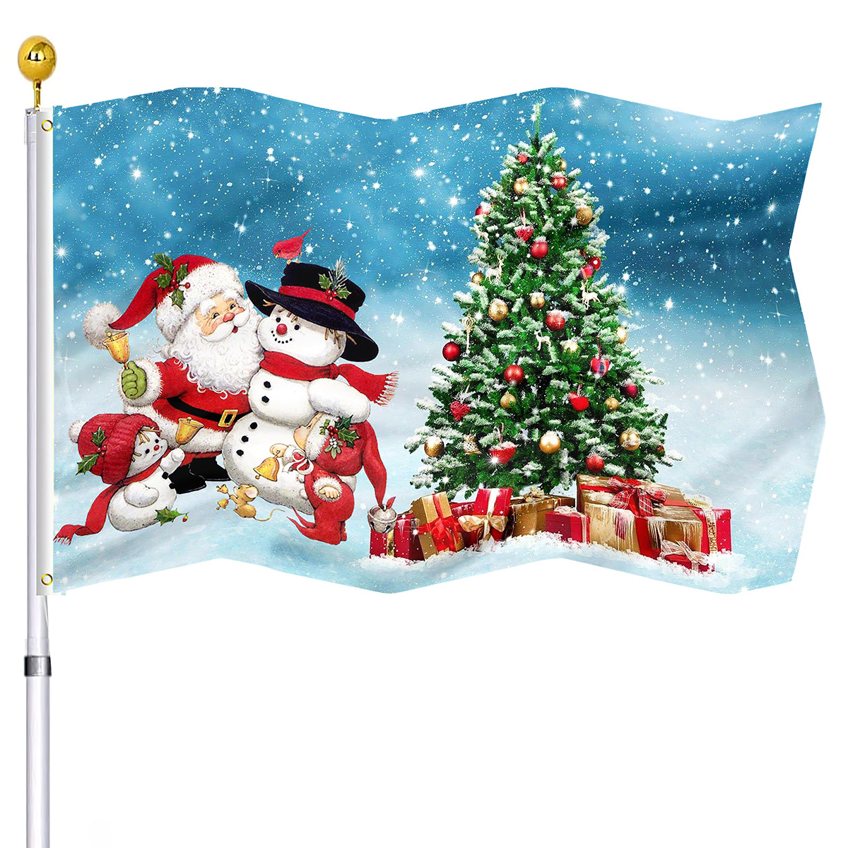 Christmas Flag Xmas Tree and S - Kids Outdoor Treehouse 评论和价格