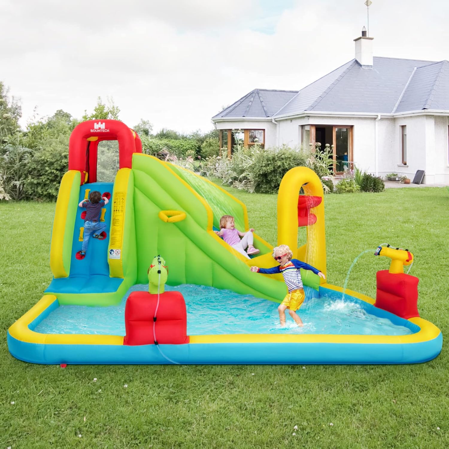 Mega Inflatable Water Park Bou - Kids Outdoor Climbing 评论和价格
