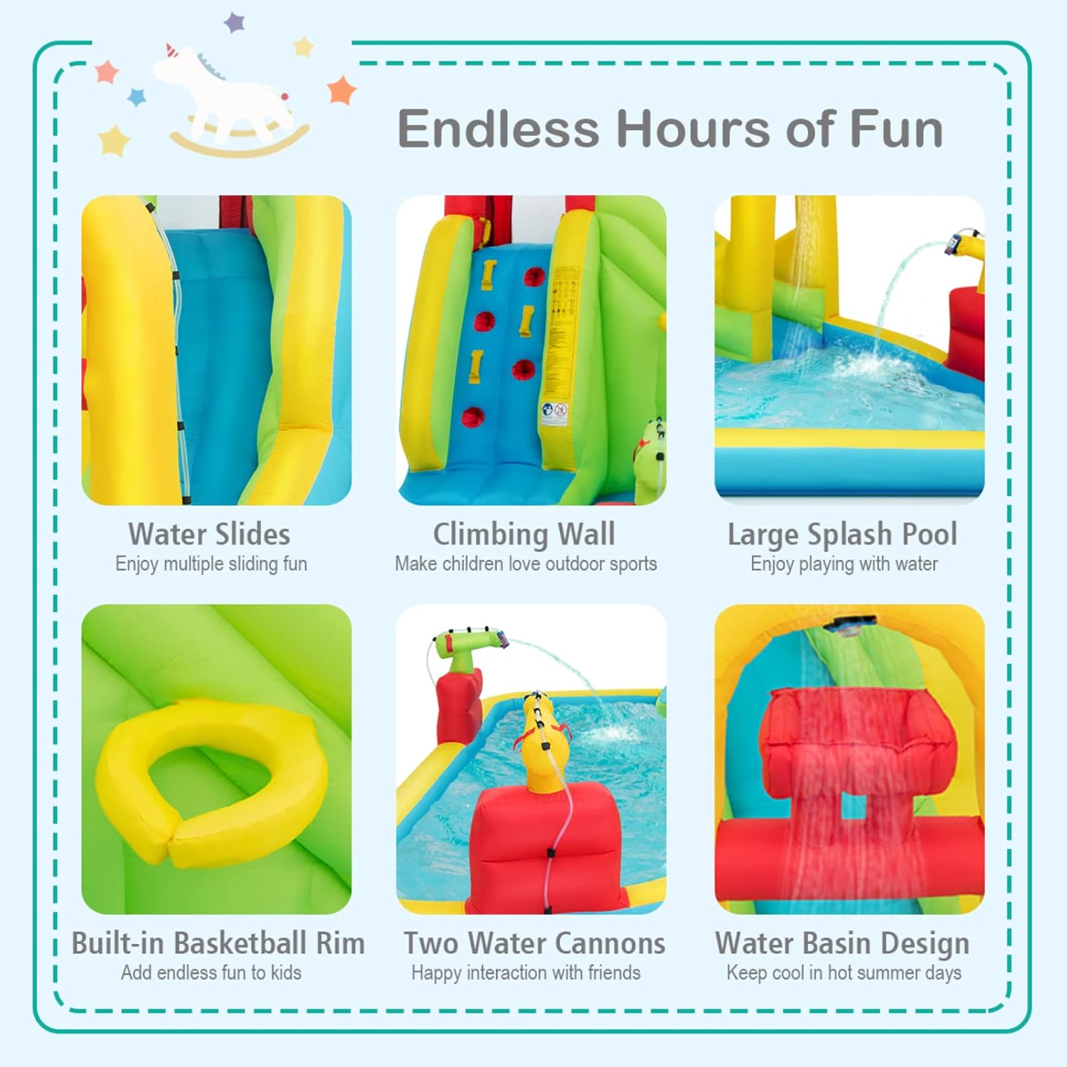 Mega Inflatable Water Park Bou - Kids Outdoor Climbing 评论和价格