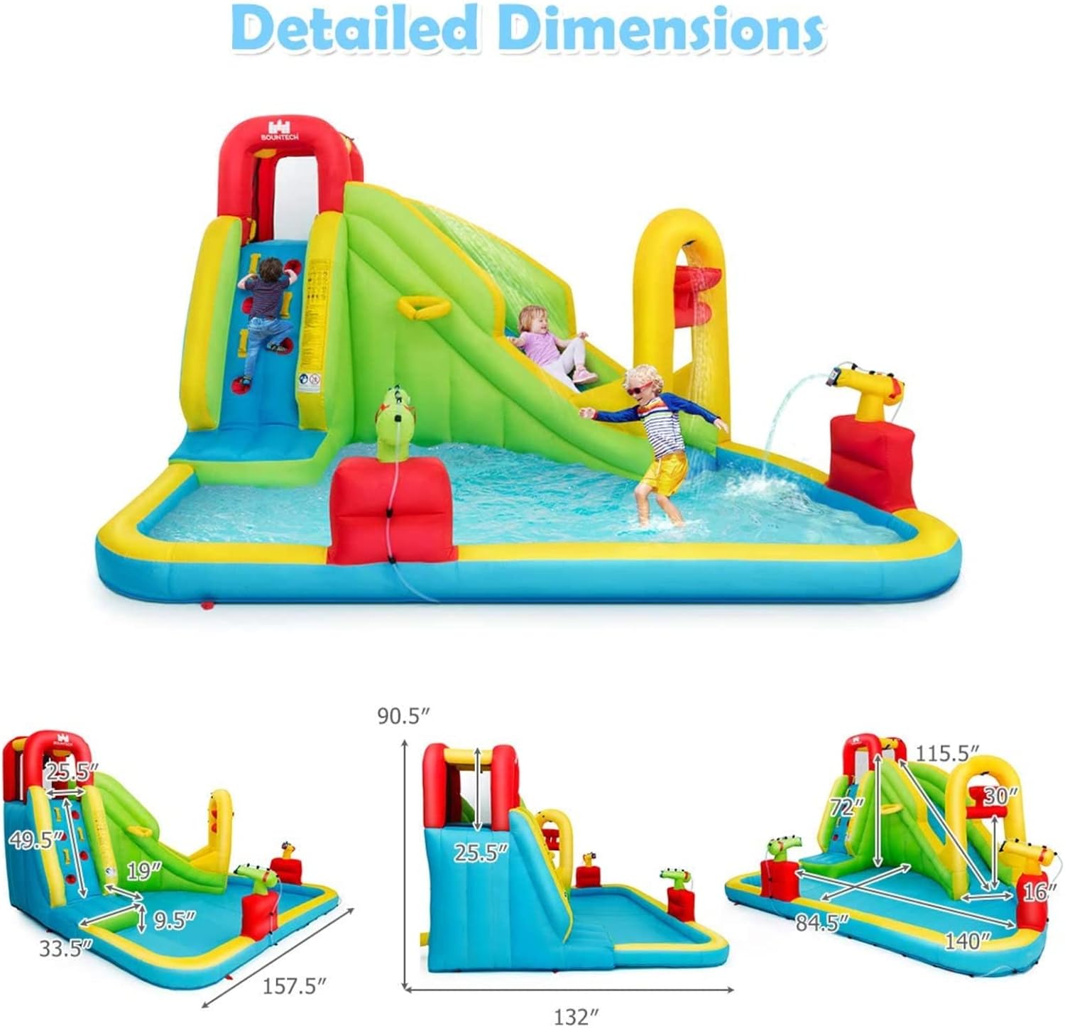 Mega Inflatable Water Park Bou - Kids Outdoor Climbing 评论和价格