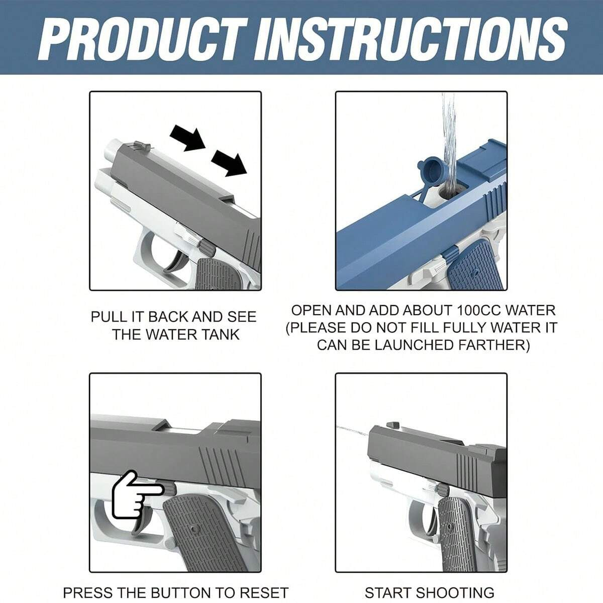 Water Guns Pistol Toy Squirt G - Water Gun Soaker 评论和价格