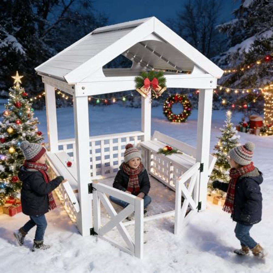 Outdoor Wooden Playhouse For K - Kids Outdoor Playhouse 评论和价格