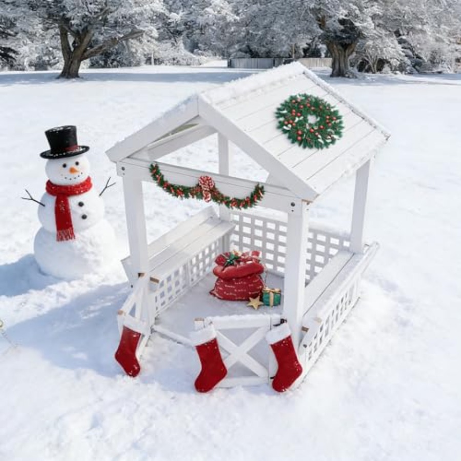 Outdoor Wooden Playhouse For K - Kids Outdoor Playhouse 评论和价格