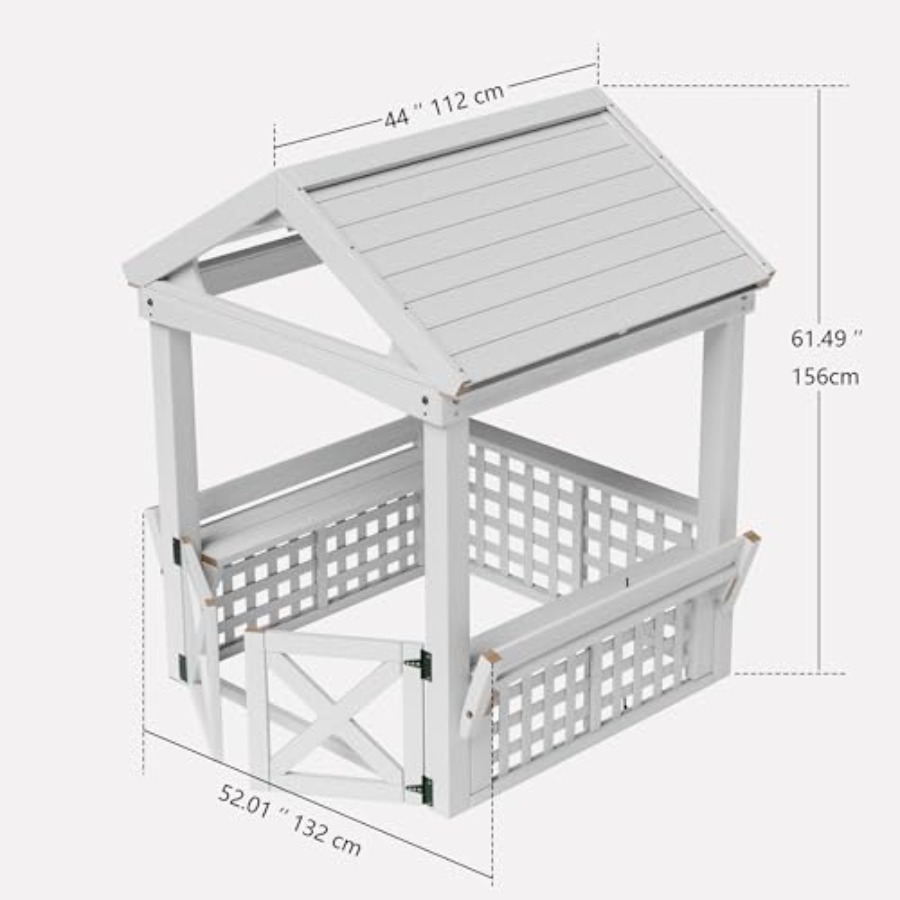 Outdoor Wooden Playhouse For K - Kids Outdoor Playhouse 评论和价格