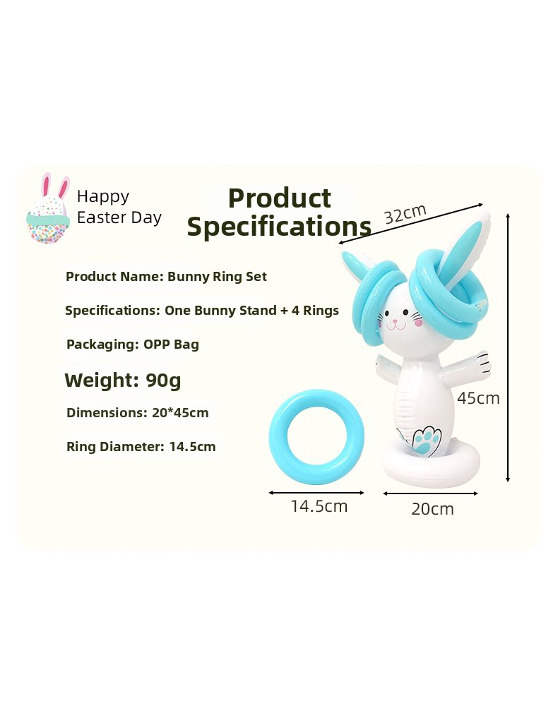 Easter Inflatable Bunny Ring T - Outdoor Games For Kids 评论和价格