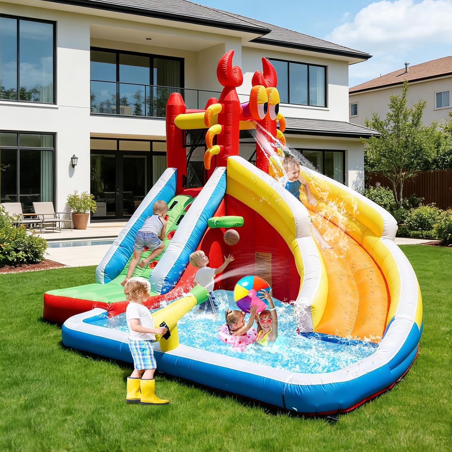 Large Inflatable Bounce House  - Kids Outdoor Climbing 评论和价格