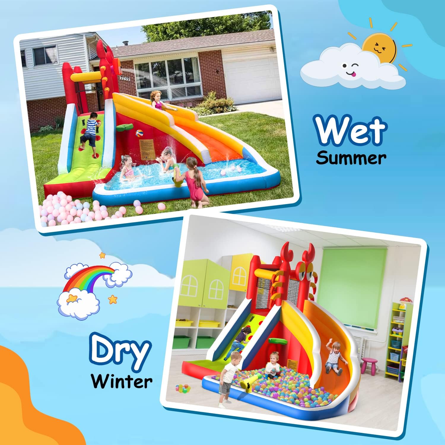 Large Inflatable Bounce House  - Kids Outdoor Climbing 评论和价格
