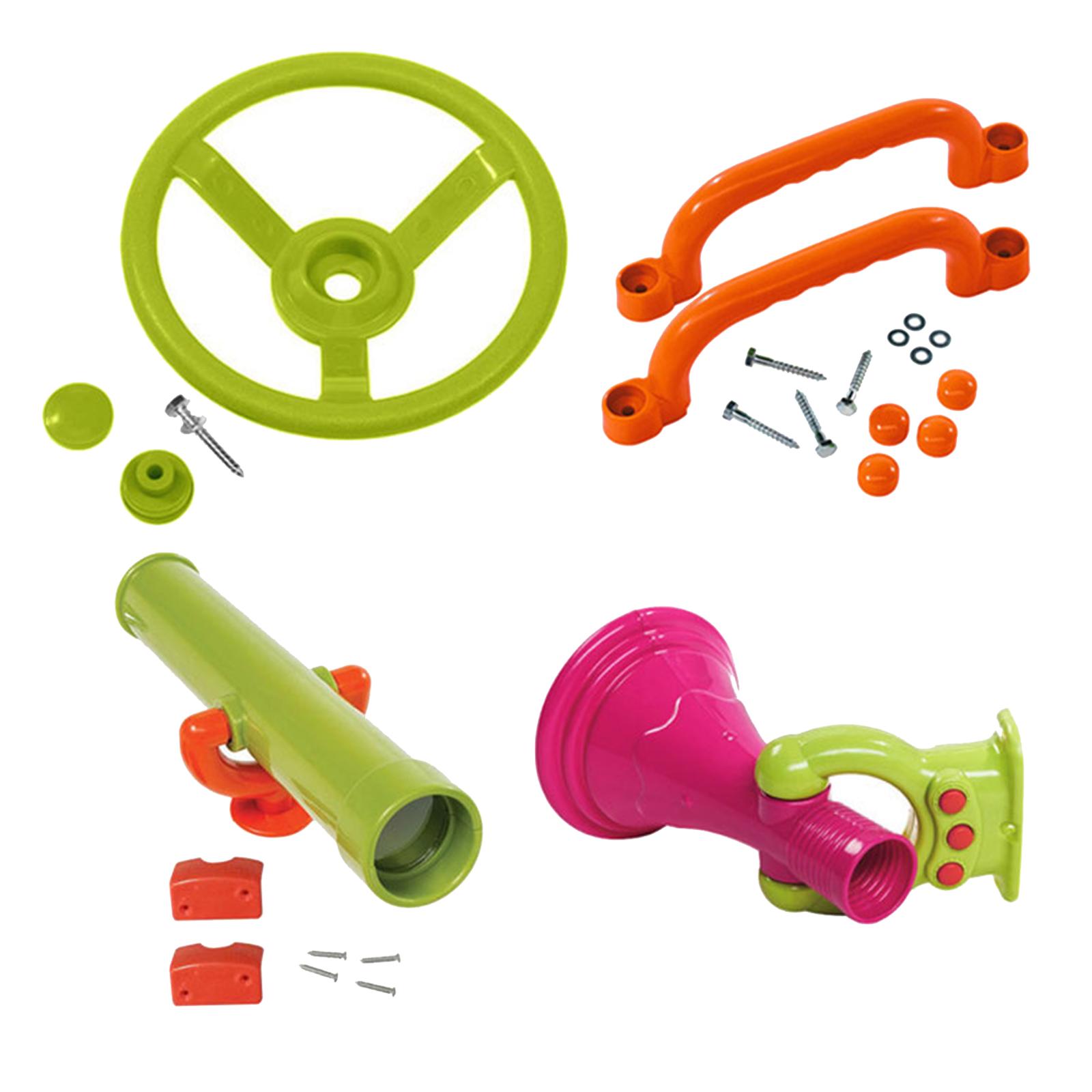 4 Pieces Jungle Gym Kingdom Pl - Kids Outdoor Treehouse 评论和价格