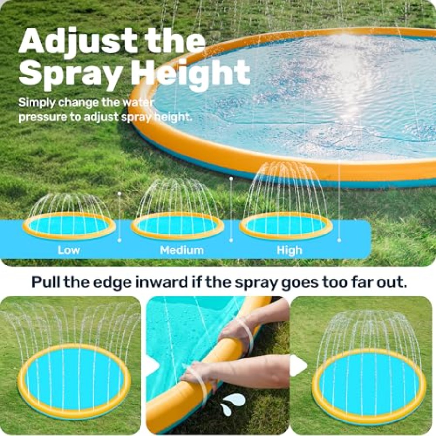 Outdoor water play mat for tod - Sprinkler Splash Pad 评论和价格