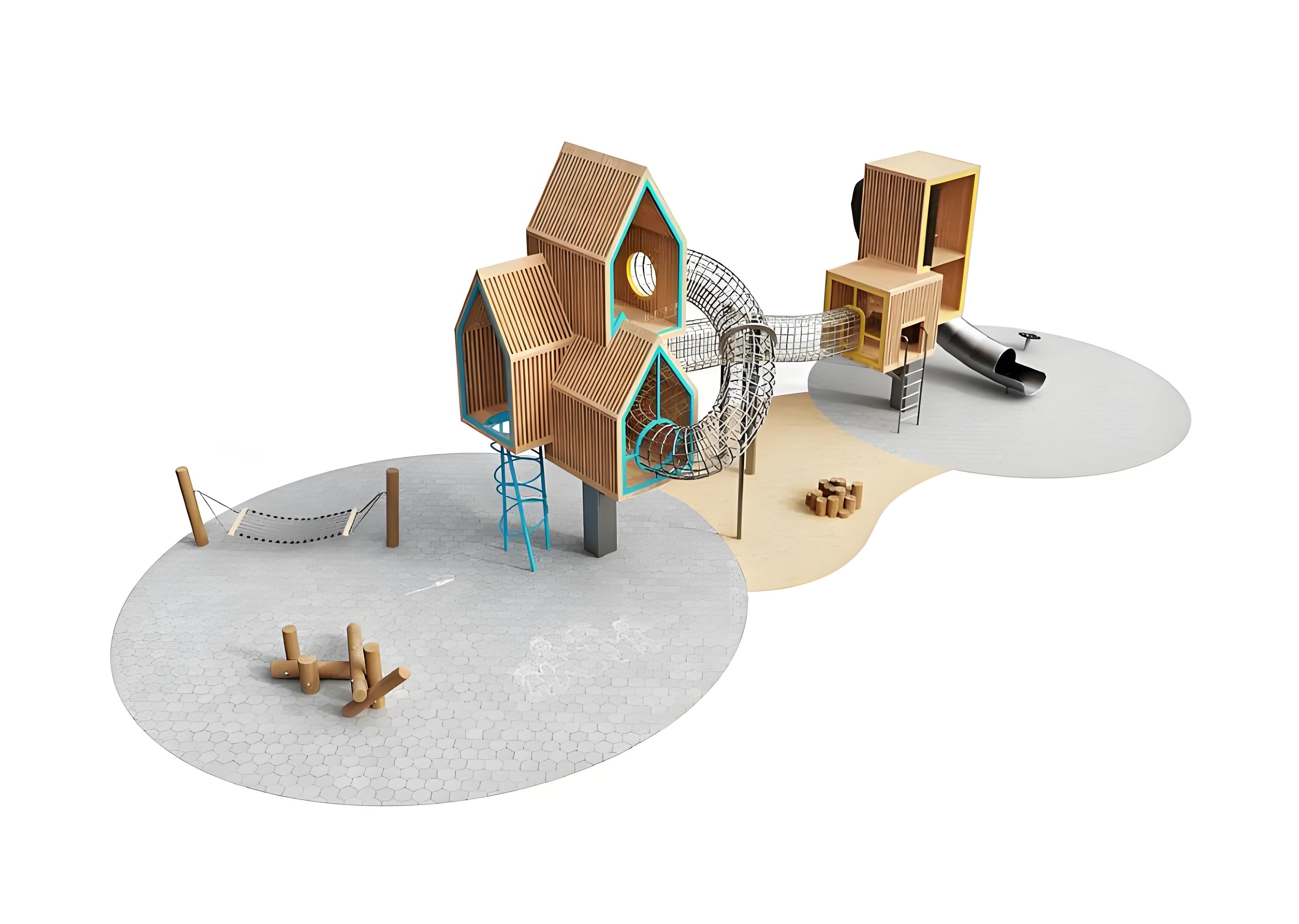 Custom Outdoor Amusement Park  - Kids Outdoor Treehouse 评论和价格