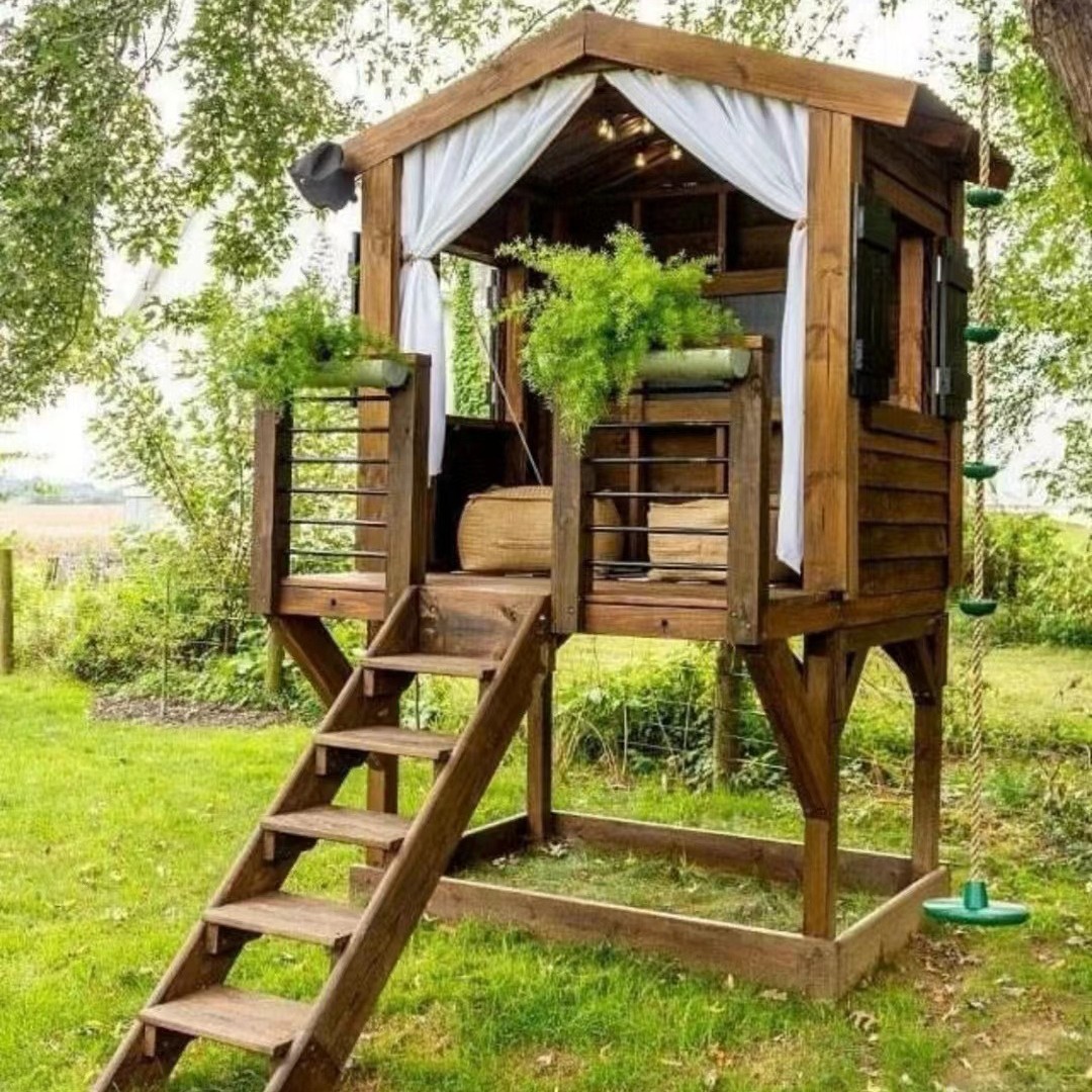 Outdoor Movable Assembly Homes - Kids Outdoor Playhouse 评论和价格