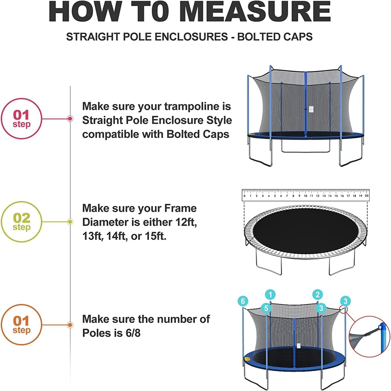 Trampoline safe net  6FT/8FT/1 - Kids Indoor Outdoor Trampoline 评论和价格